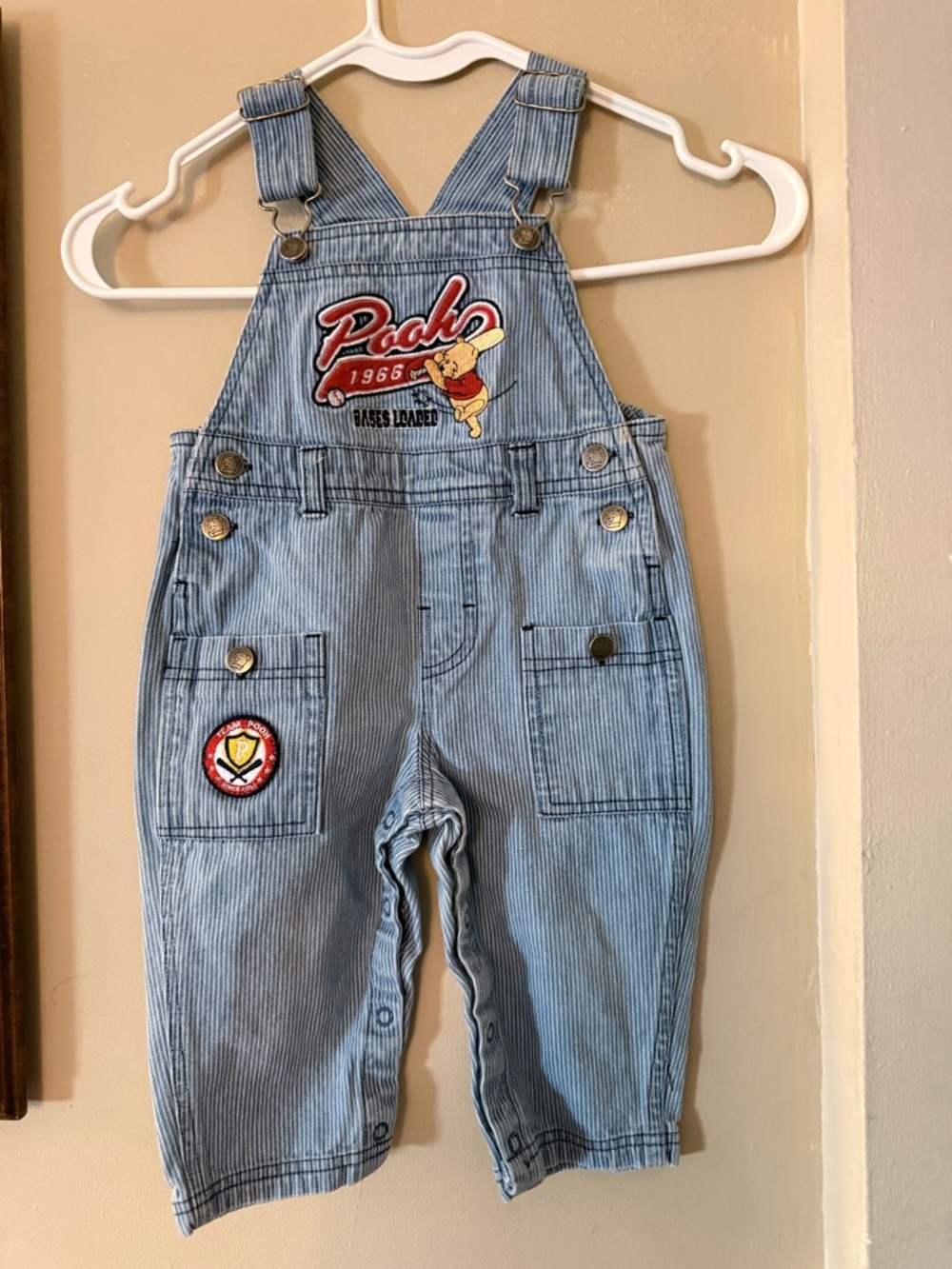 Vintage Disney Winnie the Pooh blue dungarees #kids #disney